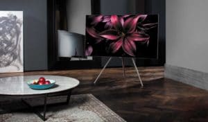 Samsung QLED TV 2017 με Quantum Dot και ιδιαίτερη σχεδίαση.(φωτό: Samsung)