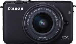 H entry-level Mirrorless camera Canon EOS M10 σε μαύρο χρώμα σε μαύρο χρώμα