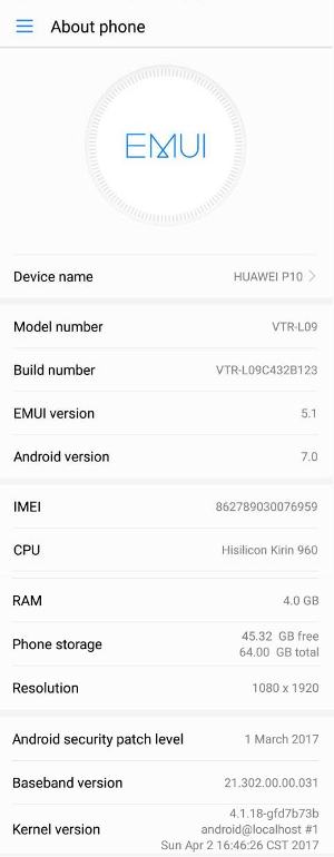 Huawei P10 review - EMUI 5.1