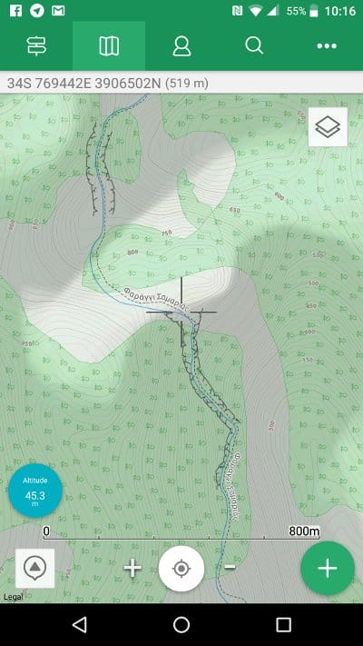 samaria canyon viewranger land rover explore screenshot