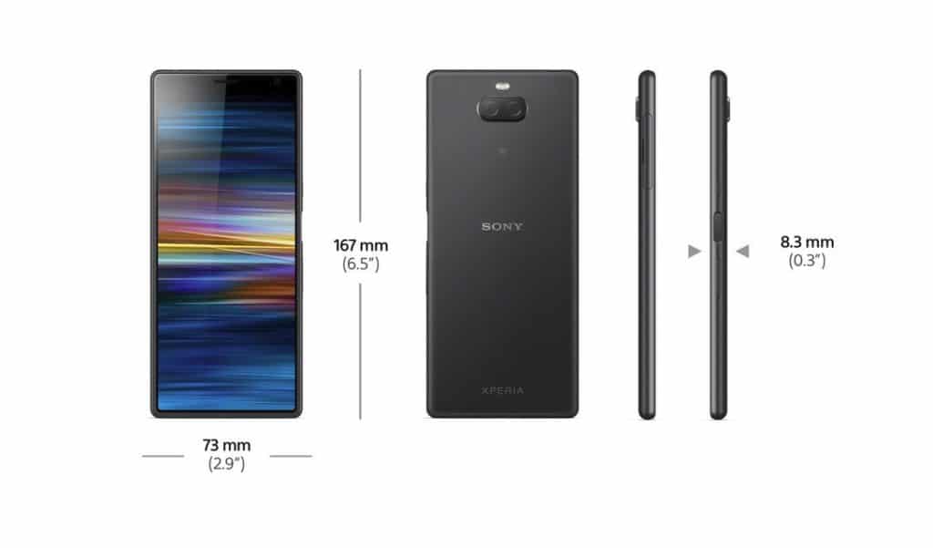Sony Xperia 10 Plus διαστάσεις