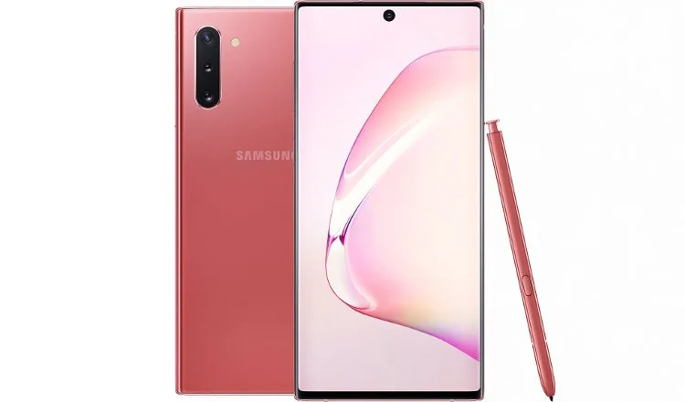 Samsung Galaxy Note10+ σε Aura Pink χρωματισμό