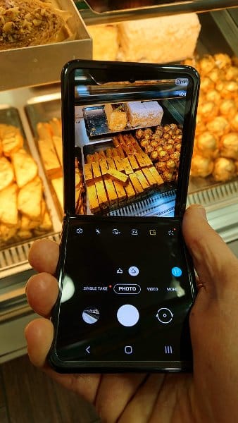 galaxy z flip review φωτογράφιση με flex mode