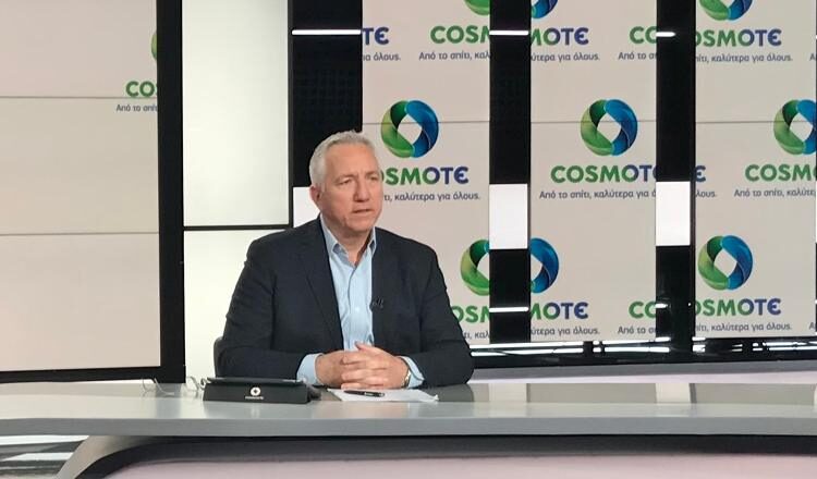 O Πρόεδρος και Διευθύνων Σύμβουλος του Ομίλου ΟΤΕ, κ. Μιχάλης Τσαμάζ, κατά το πρώτο digital media briefing στην κρίση του κορωνοϊού