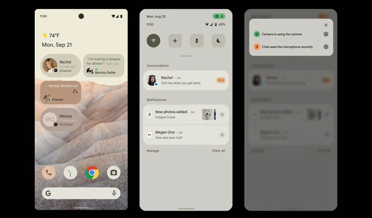 Android 12 eikones diarroi