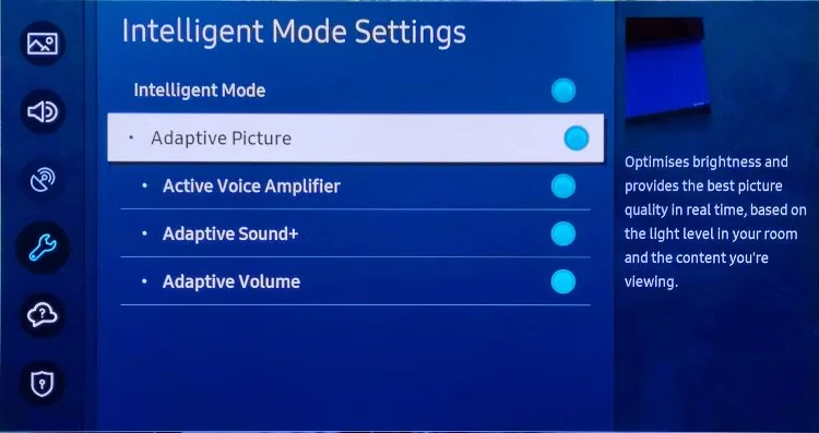 intelligent mode adaptive picture