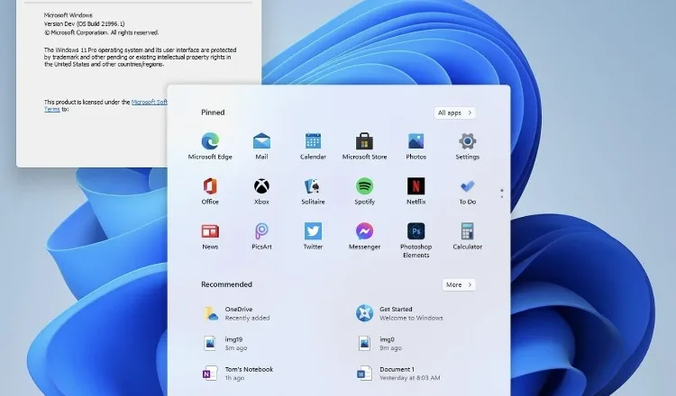 windows 11 interface
