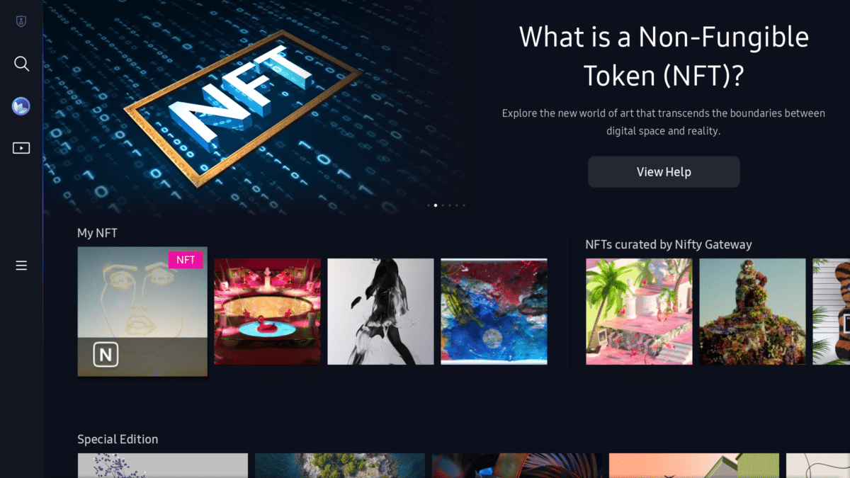 Η πλατφόρμα Non-Fungible Token (NFT) κάνει δυνατή την αγορά και ανταλλαγή έργων τέχνης. (φωτό: Samsung)