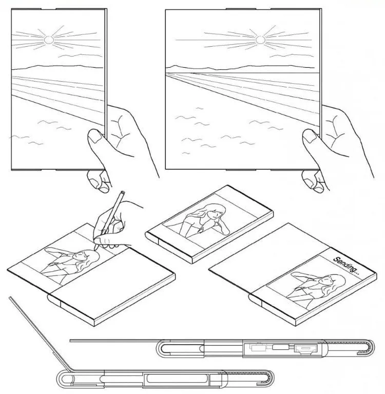 Galaxy Z Slide transparent screen patent