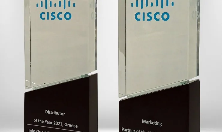 H Info Quest Technologies βραβεύεται από τη Cisco Hellas ως « Distributor of the Year 2021» και «Marketing Partner of the Year 2021»