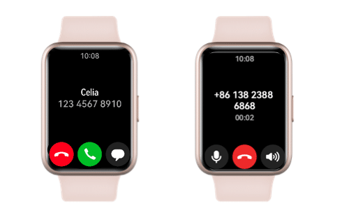 Με το Huawei Watch FIT 2 μπορείτε να απορρίψετε, να αποδεχθήτε κλήση και να μιλήσετε μέσω αυτού, ή να στείλετε ένα σύντομο μήνυμα όταν δεν είστε διαθέσιμοι. (Huawei)