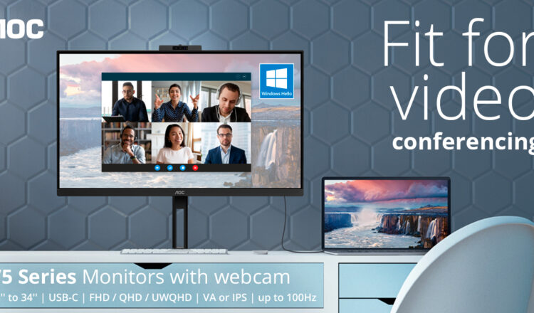 Νέες οθόνες από τη σειρά V5 της AOC με USB-C και webcam