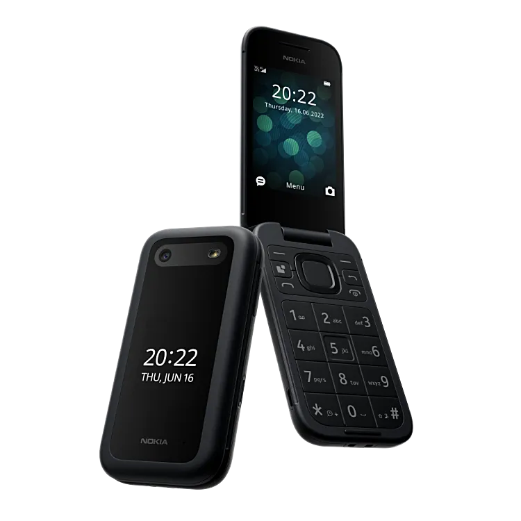 Το Nokia 2660 Flip είναι διαθέσιμο στην Ελλάδα σε ελκυστική τιμή., σε μαύρο και μπλε χρώμα. (HMD Global)