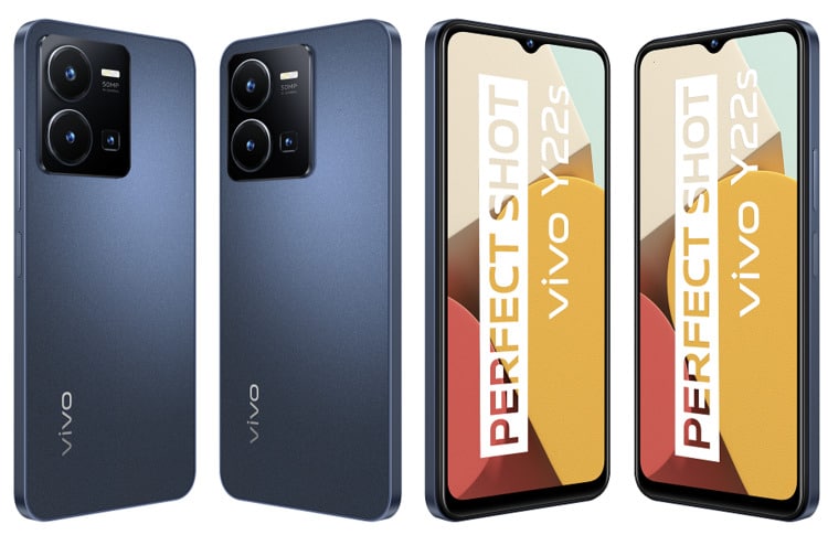 vivo Y22S blue black