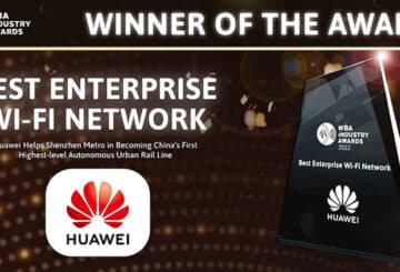 Το Huawei AirEngine Wi-Fi 6 κερδίζει το βραβείο «Best Enterprise Wi-Fi Network» στα WBA Industry Awards 2022