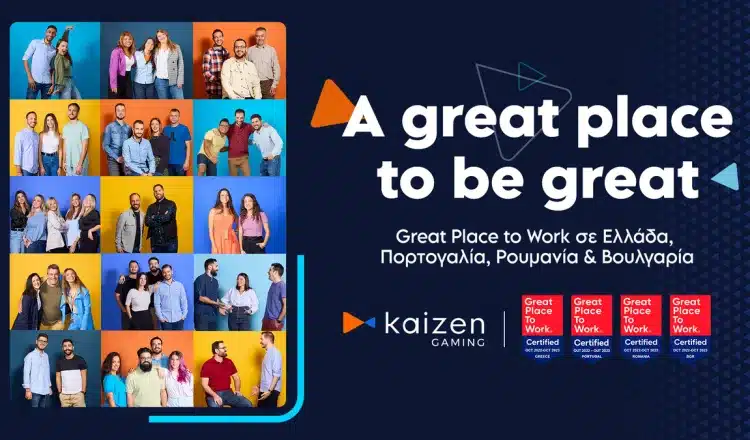 Η Kaizen Gaming αναδεικνύεται για δεύτερη φορά Great Place to Work