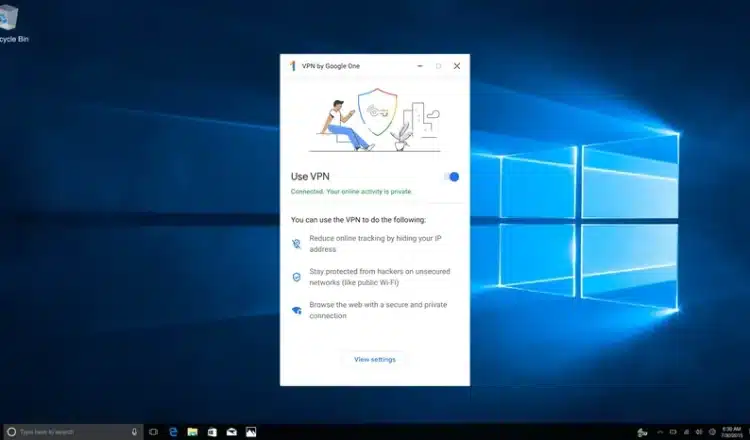 windows Google One VPN