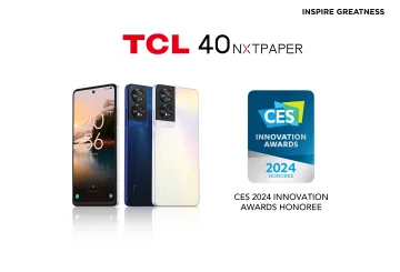 Η TCL είναι υπερήφανη που ανακοινώνει ότι το smartphone TCL 40 NXTPAPER, το οποίο παρουσιάστηκε για πρώτη φορά και διατίθεται σήμερα στην Ευρώπη, τιμήθηκε με το Βραβείο Καινοτομίας CES 2024 για Κινητές Συσκευές.