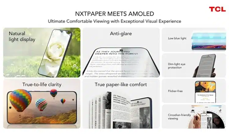 NXTPAPER AMOLED DISPLAY infographic