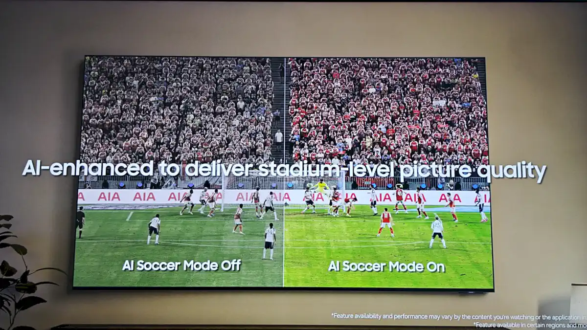 Η επίδραση του AI Soccer Mode Προ στην εικόνα. [Electronicanto]