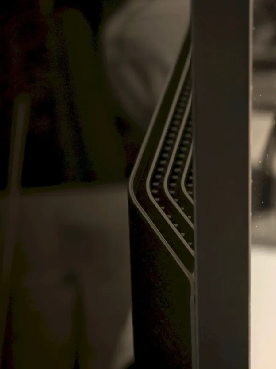 Profile and back side of LG MRGB87 65" Mini RGB LED TV